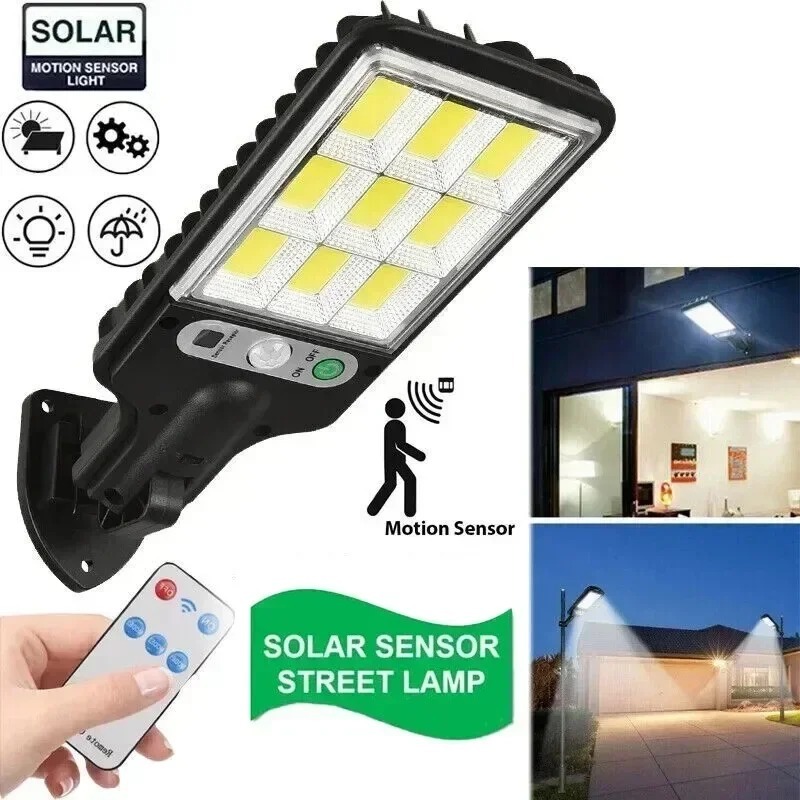 Luz Solar De Rua 21W LED Controle Remoto De Jardim À Prova D'água Indução Automática