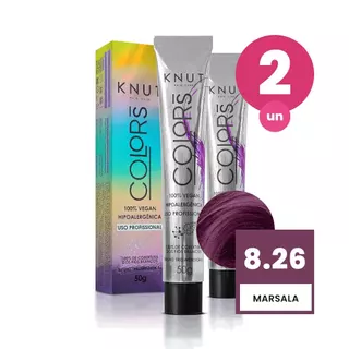 Kit 2 Knut Colors Coloração Capilar 50g Cor 8.26 Marsala em Oferta na Shopee