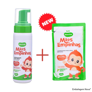 Kit Higienizador de Mãos Sem Álcool - Mãos Limpinhas Bioclub® em Oferta na Shopee