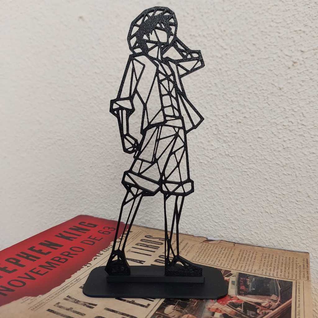 Luffy Low Poly | One Piece | Decoração para Prateleira, Estante ou Mesa ...