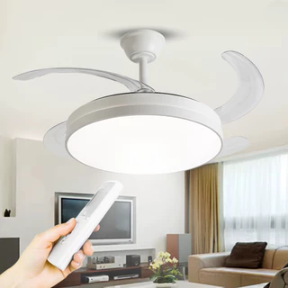 Ventilador Teto Retrátil Branco Air Lite Multicolor Dim Silver Pás Led 60w Bivolt Opus Controle Remoto Econômico Moderno em Oferta na Shopee