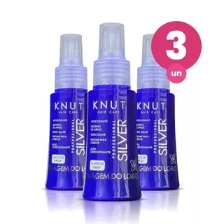 Kit 3 Leave-In Spray Knut Silver 70ml em Oferta na Shopee