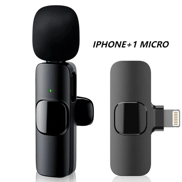Mini Microfone Portátil Lapela Sem Fio K9 Telefone De Jogos Live IOS Android Vlog - Envio Imediato