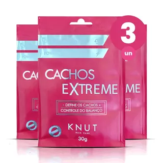 Kit 3 Sache Extreme Powerdose Knut Cachos 30g Reconstrução Capilar em Oferta na Shopee