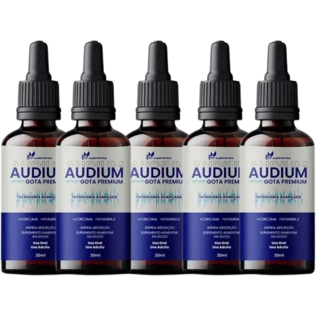 5 frascos de 30 ml de audium gotas original | Shopee Brasil