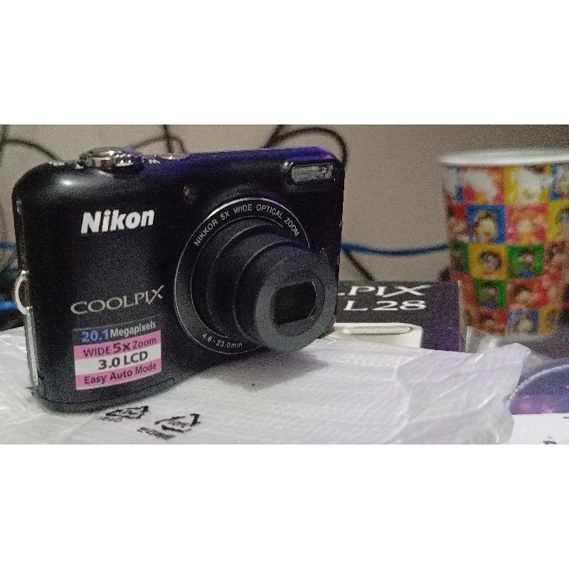 Camera Nikon L28 de 20.1 megapixels completa top | Shopee Brasil