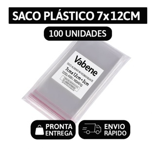 Saco Adesivado Transparente Nº 12 (7x12cm) - Abre e Fecha - Embalagem - Bijuteria - Lembrancinha