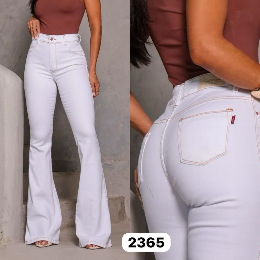 Calça Flare Jeans Cristal Carmen Carmenere Jeans Crmn Jeans Ref