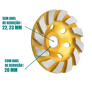 Disco Desbaste Diamantado Concreto Esmerilhadeira Mármore, Concreto, Telha