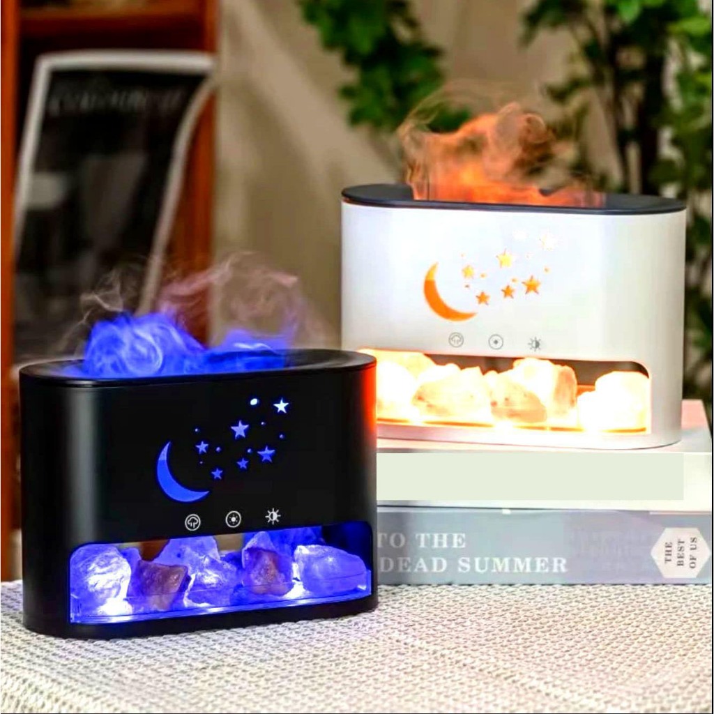 Difusor Aromatizador Ultrassônico LED Umidificador De Efeito Chama Purificador De Óleo Essencial | Shopee Brasil