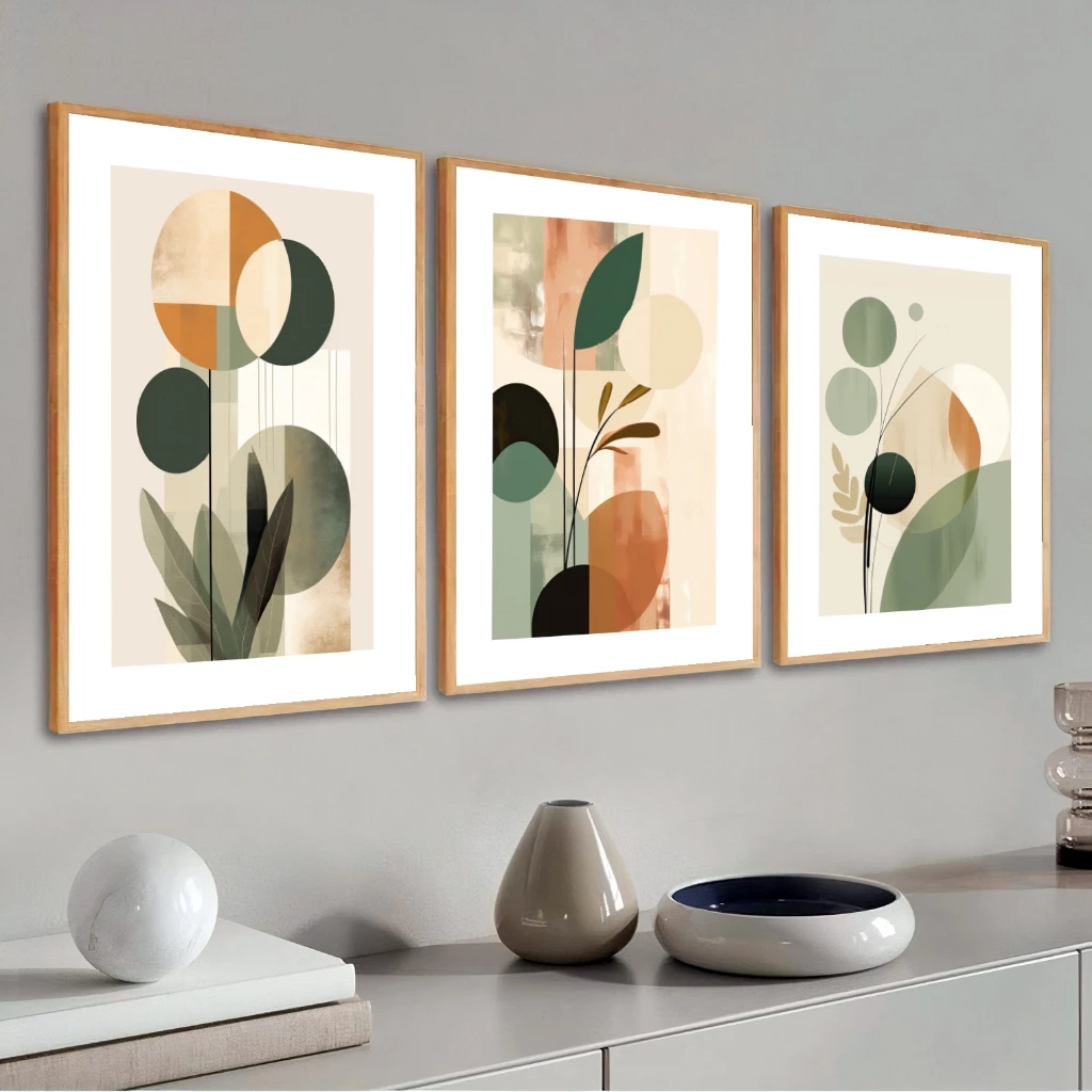 Quadros folhagem abstrata