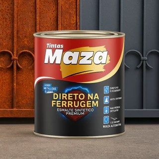 Tinta Para Portão Enferrujado Ferro Esmalte Sintético Direto na Ferrugem 900ml Maza