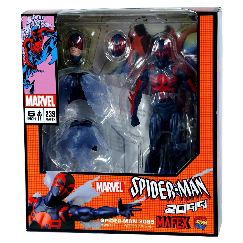 Boneco Spider-man 2099 #239 Mafex Medicom Toys Homem-aranha