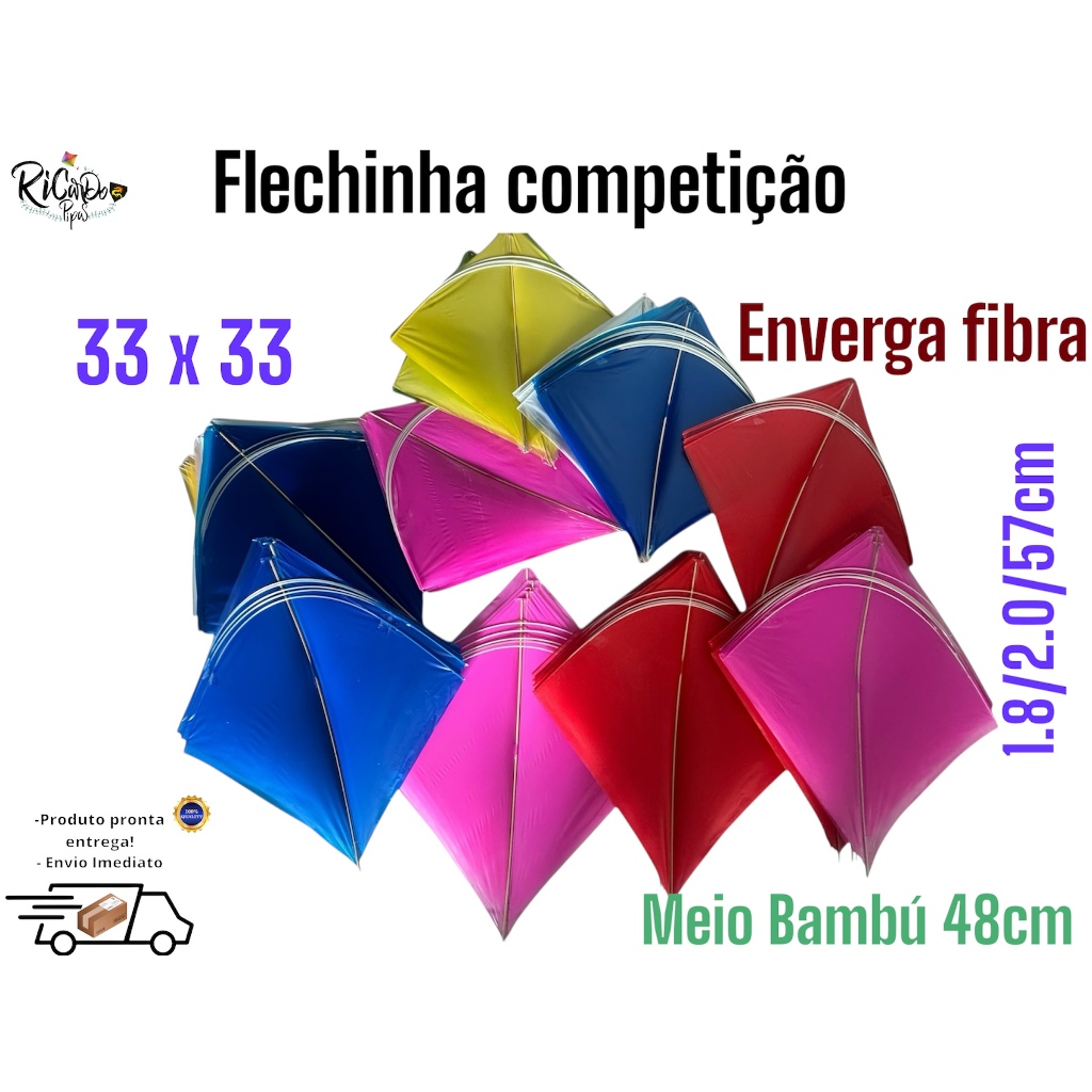 pipa ,raia , flechinha 100 Flechinhas de 34 x 34 cm envio imediato