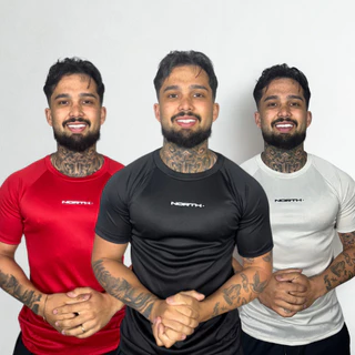 Camiseta DryFit Pro Raglan Basico Academia Termica Treino Corrida Ciclismo North