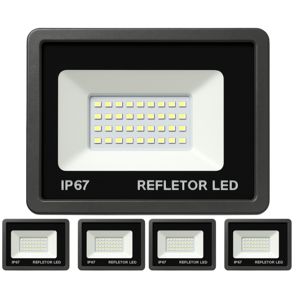 Kit 5 Refletor Led 400w Slim Ip67 Fachada Quadra Campo | Shopee Brasil