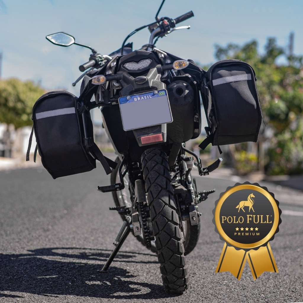 Alforge Universal Moto Nxr Bros Impermeável 60 Litros Baú Em Nylon