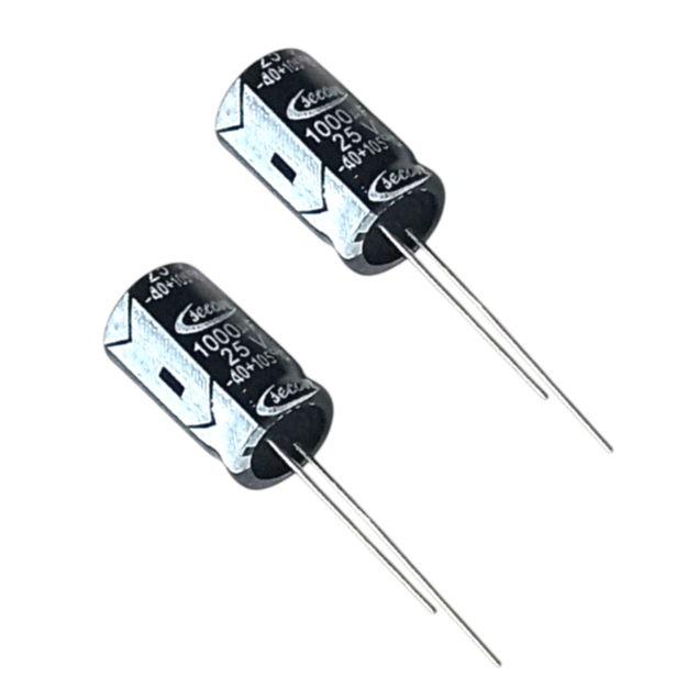 02X Capacitor Eletrolitico 1000uf 25v - 1000x25 Radial 105 graus Eficiente