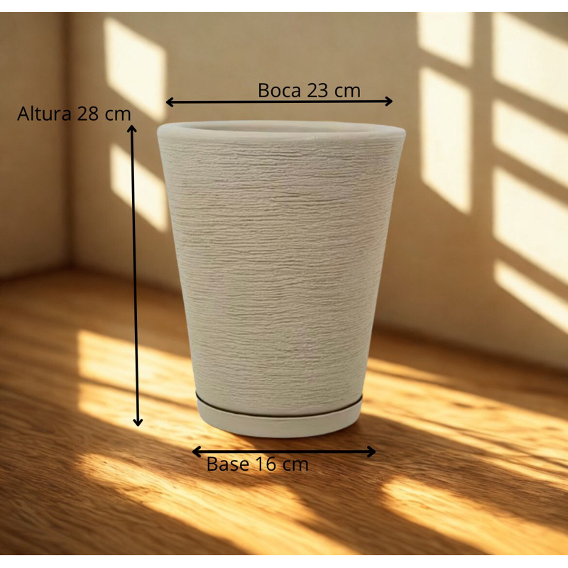 Vaso para plantas coluna escovada 2