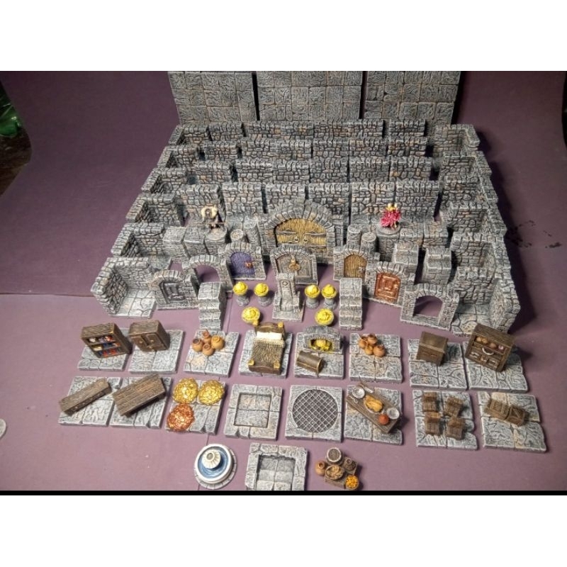 cenário para rpg masmorra grande com acessorios