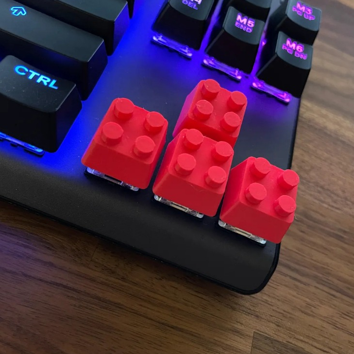 Kit 4 Keycaps em formato de peça LEGO para teclado mecânico – feitas em ...