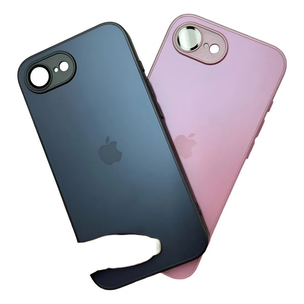 Capa Case Glass Luxo Premium Fosca Cromada Para iPhone 16e LANCAMENTO