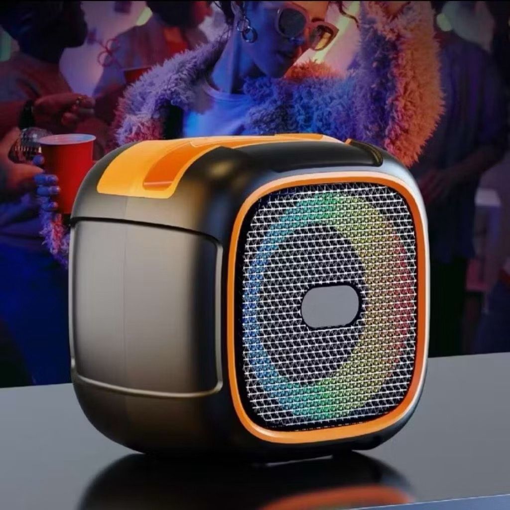 Caixa Caixinha De Som / Musica Bluetooth Kapbom KA-8087 Portatil  Luz RGB Som Estéreo Resistente Água Radio Fm Mini TWS