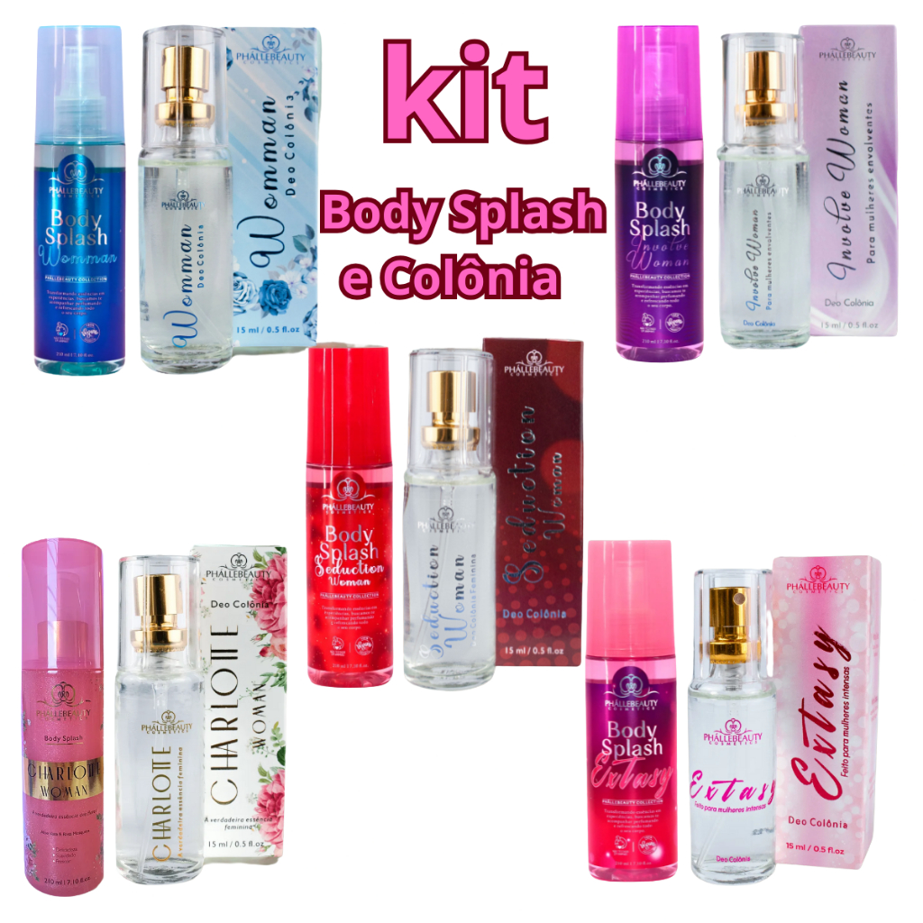 Kit Body Splash e Deo Colônia Coleção Woman PhalleBeauty | Shopee Brasil