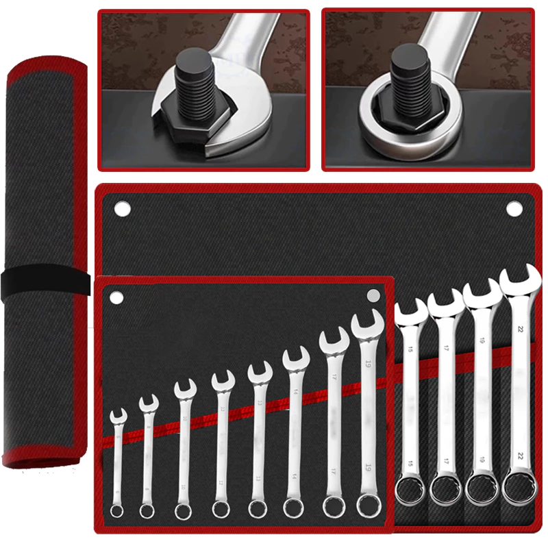 Ferramenta Jogo Chave De combinação Boca Estrela 8 12 Peças Profissional 8-24mm Métrica