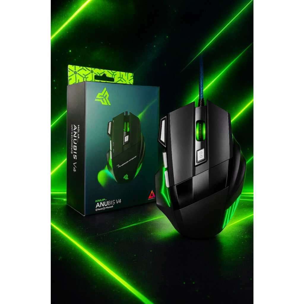 Mouse Gamer USB 2400 Dpi C/ Led 7 Botões Knup KP-V4 | Shopee Brasil