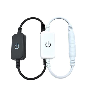 Central Dimmer Touch Ajuste Intensidade Brilho da Luz Fita LED 12V 24V Cor Única 2 Vias
