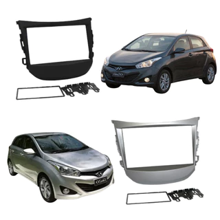 Moldura 2 Din Hyundai Hb20 2012/2019 7 Polegadas Preto ou Prata Fiamon em Oferta na Shopee