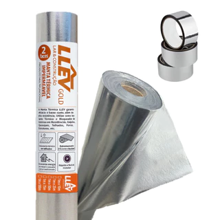 Manta Térmica Foil Dupla Face 50m² + 3 Fitas - Manta para Subcobertura de Telhado