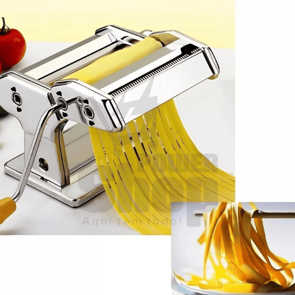 Máquina Macarrão 3 Massas Cilindro Inox Lasanha Fettuccine