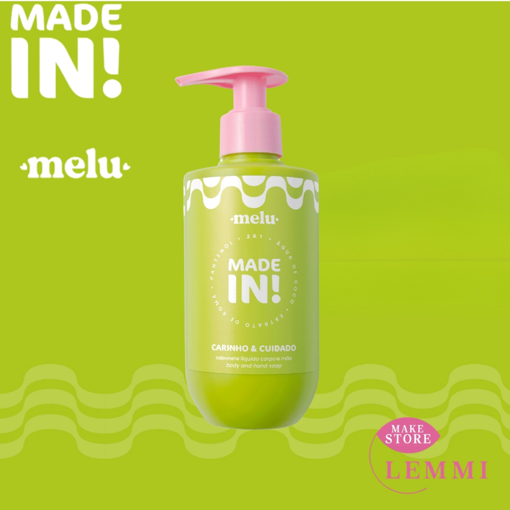 Sabonete Liquido 2x1 Carinho e Cuidado Made in Melu | Shopee Brasil
