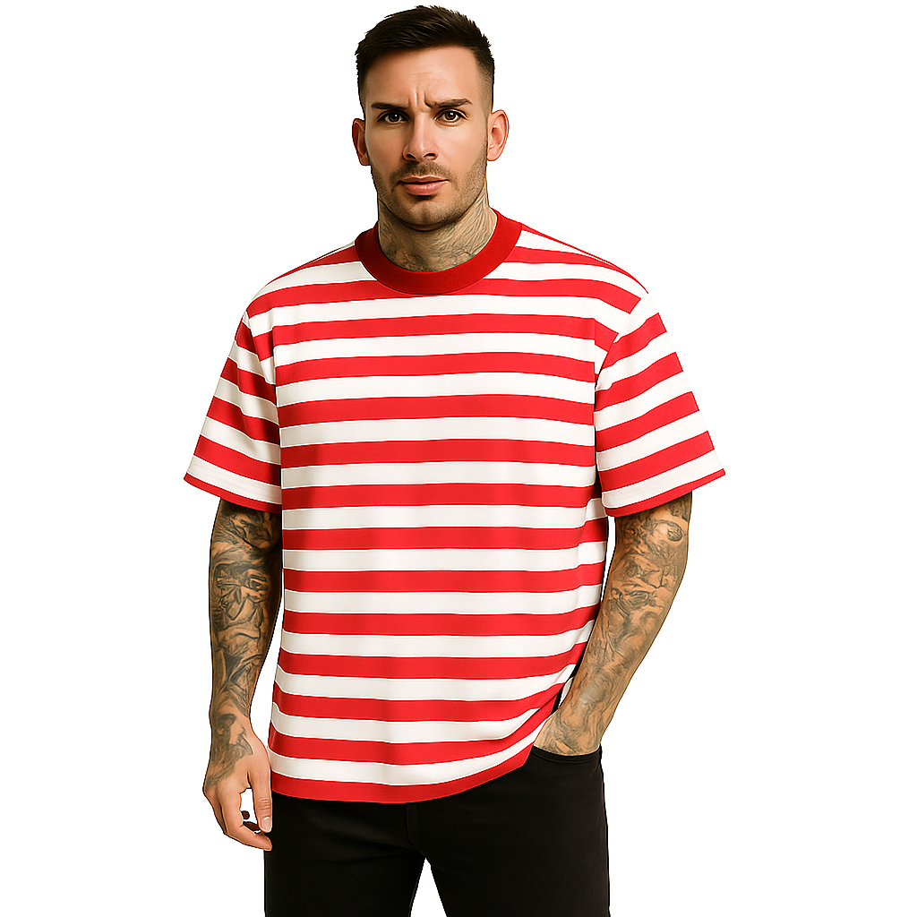 Camiseta Listrada Vermelha E Branca em Oferta | Shopee 2026