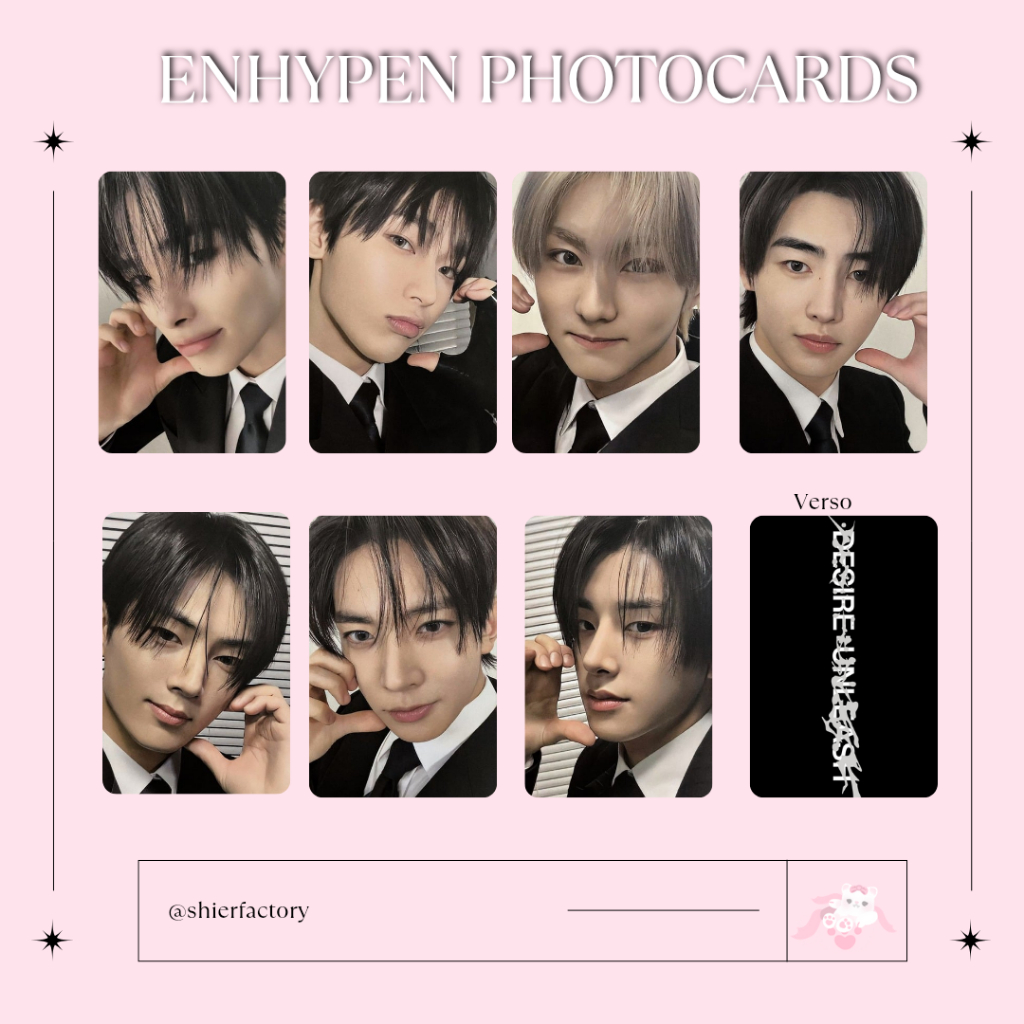 ENHYPEN DESIRE UNLEASH トレカ shopee ヒスン Photocards fanmade inspirado Desire unleash Enhypen | Shopee Brasil