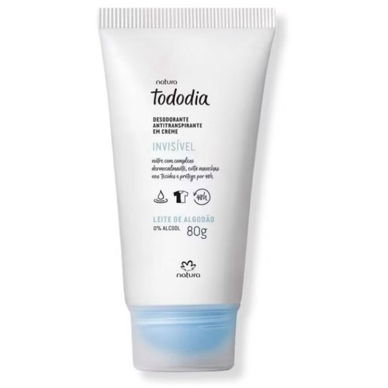Desodorante Creme Natura Tododia Algodão 80g | Shopee Brasil
