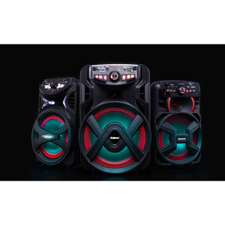 Caixa Amplificada Amvox Recarregável Bluetooth USB MicroSD Auxiliar 220W ACA 221 GIGANTE II Bivolt