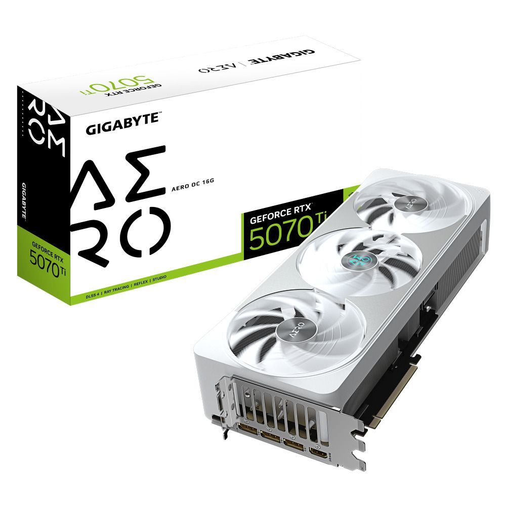 Placa de Vídeo NVIDIA GeForce GIGABYTE RTX5070Ti Aero OC 16GB GDDR7 256 bits GV-N507TAERO OC-16GD