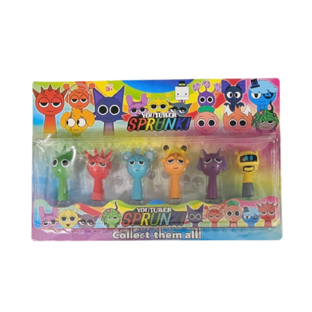 kit 6 Bonecos Sprunki Rhythm Box brinquedo criança jogo infantil ...