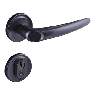 fechadura porta de madeira externa aliança 2600/63 joy preto fosco