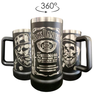 Caneca Térmica 710ml Personalizada a Laser 360° – Jack Daniels – Drink Bebida Isqueiro