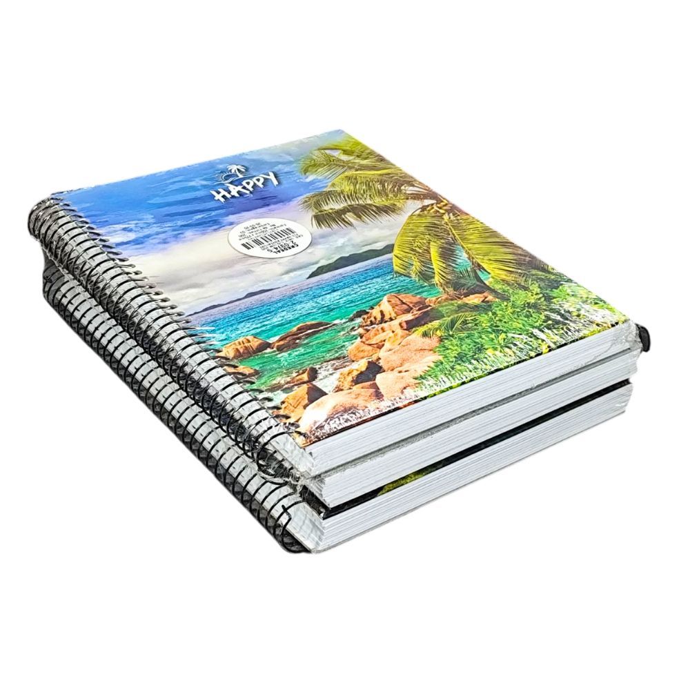 Kit 3 Cadernos Universitário 10 Matérias Capa Dura 200 Folhas Credeal Happy Adventure Pacote Fechado