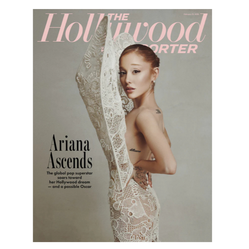 Resvista The Hollywood Reporter - Edição de 12/02/2025 - Capa Ariana Grande
