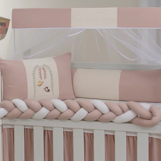 Kit Mini Berço Classic Menina Menino 06 Peças Com Saia Estampado em Oferta na Shopee