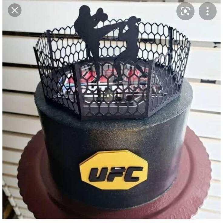 Topo de bolo luta UFC, aniversario, mesversario
