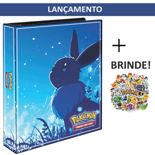 Fichário EEVEE Álbum Grande Capa Dura Pokemon Pasta Cartas TCG Original