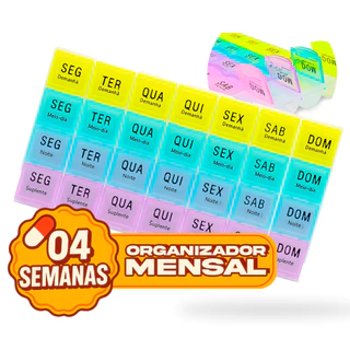 Linha Completa de Porta Comprimidos Kits com 1, 2 ou 4 Unidades Dia e Noite