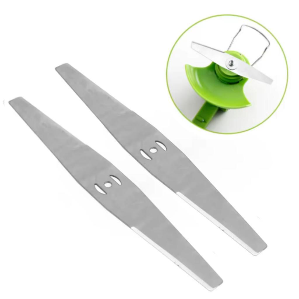 2x Lâminas Metal Rocadeira Cortador De Gramas Bateria